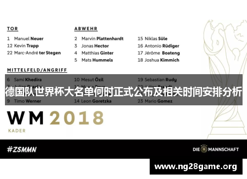 德国队世界杯大名单何时正式公布及相关时间安排分析