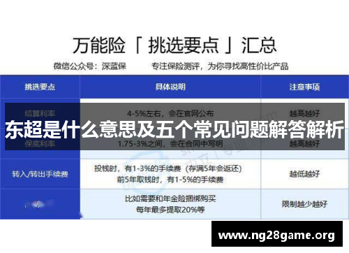东超是什么意思及五个常见问题解答解析